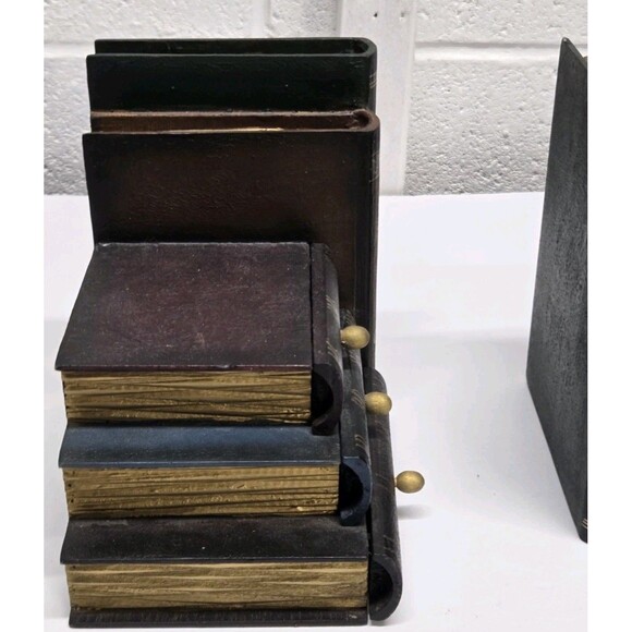 Vintage Home Interior Wooden Bookend & Hidden Compartments Adult's Home Decor - Picture 6 of 12